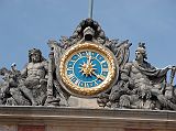 Paris Versailles 08 Marble Court Clock Flanked by Hercules and Mars Close Up 